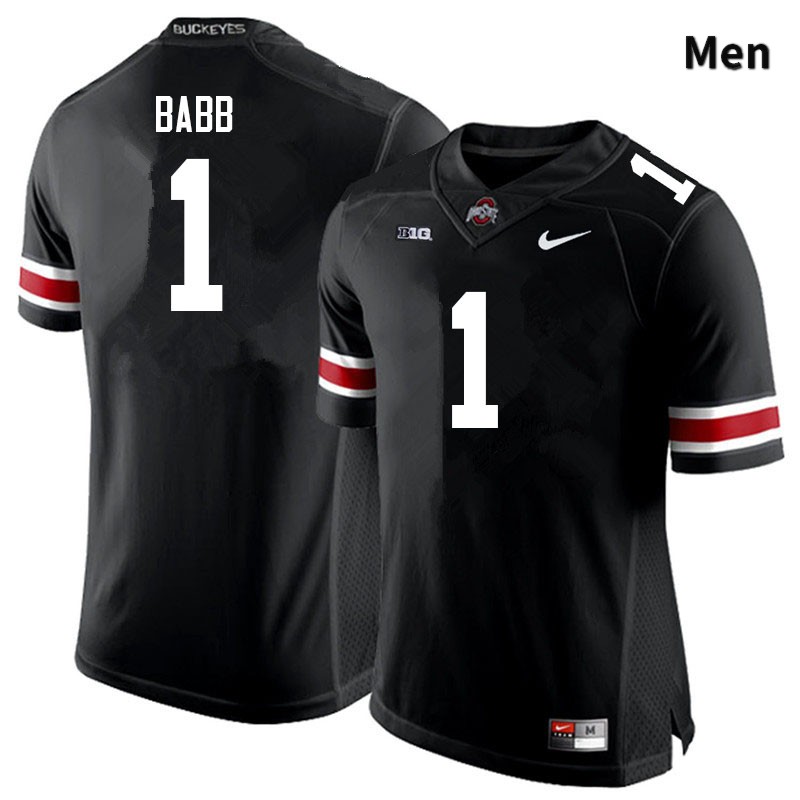 Men's Ohio State Buckeyes #1 Kamryn Babb Black Authentic College Stitched Football Jersey 23YY041DV